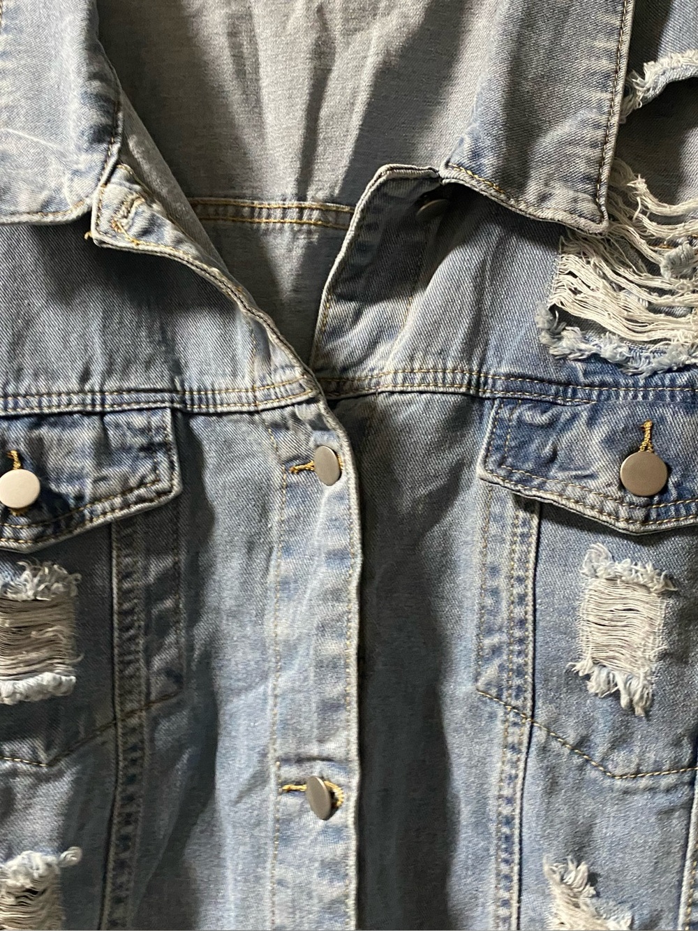 SHEIN Light Blue Denim Jacket - Oversized 4XL